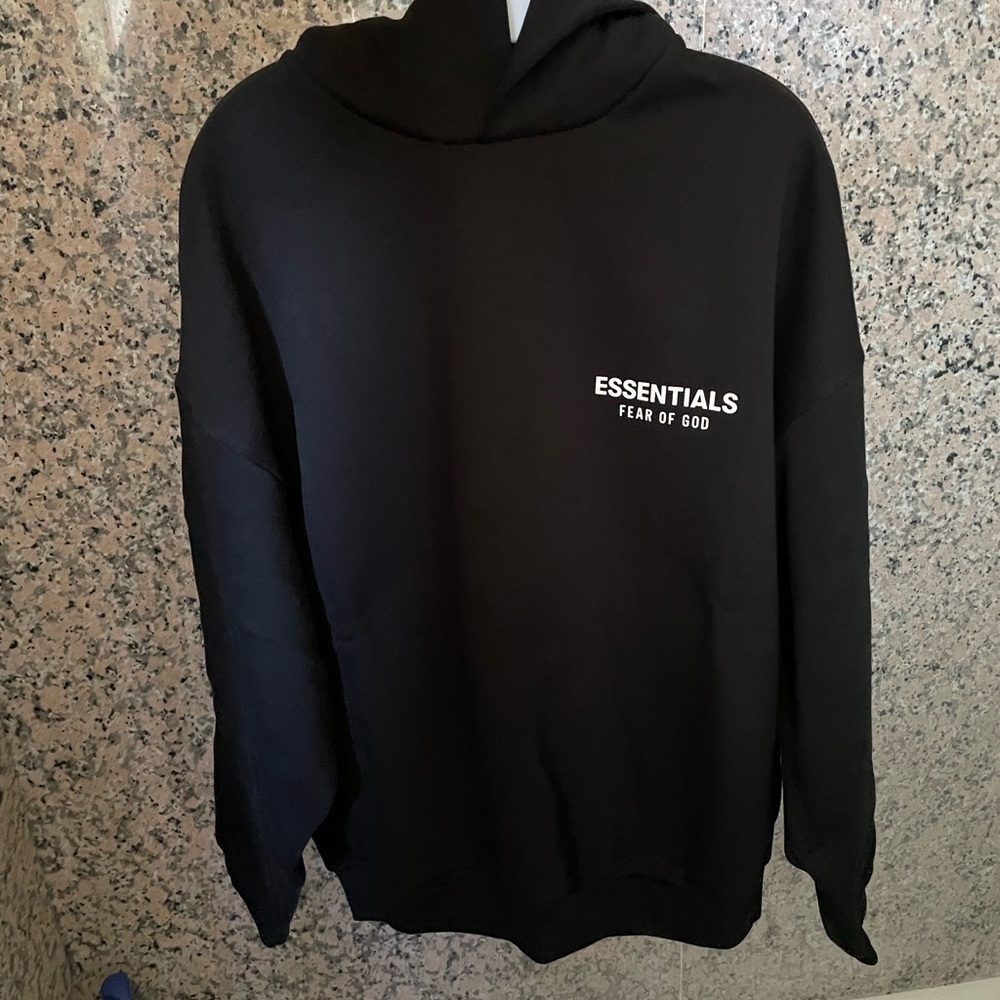 Essentials fear of god Black Hoodie fw24